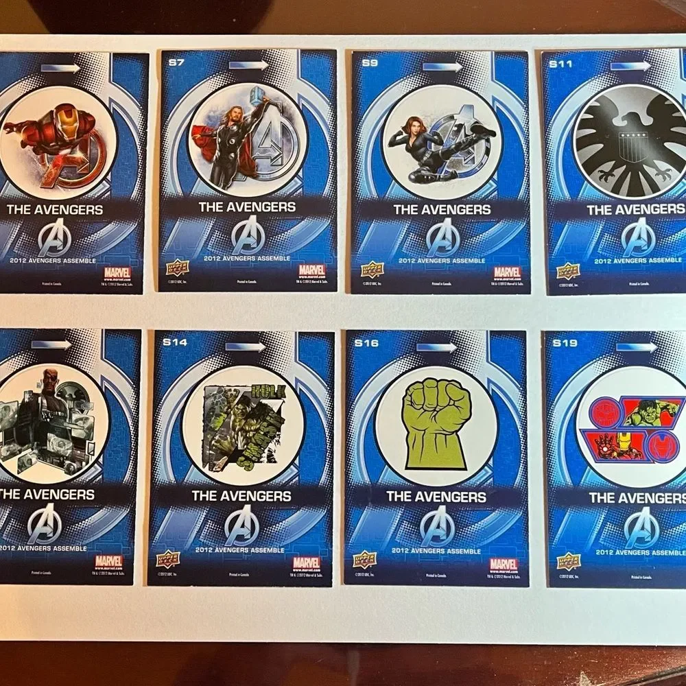 Upper Deck Marvel 2012 The Avengers Assemble trading cards S6 7 9 11 13 14 16 19